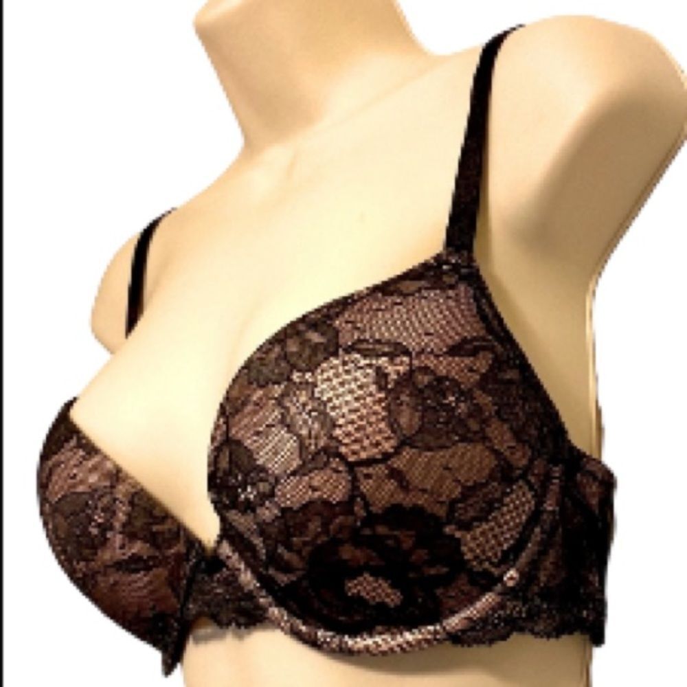 VICTORIAS SECRET bio-fit Demi Uplift Underwire Padded Lace Bra 36C and 34B